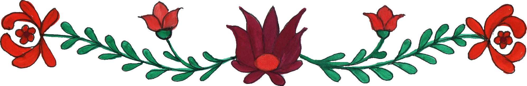 Free Download - Flower Border Transparent (1995x327)