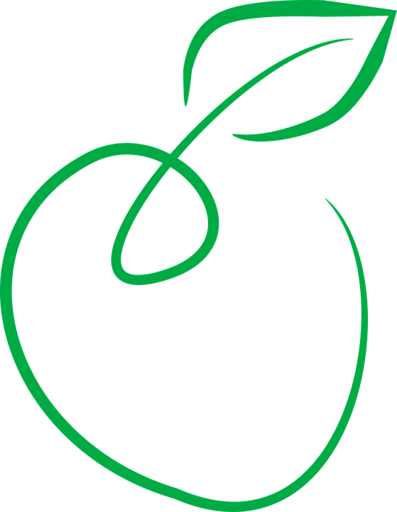 Green Apple Clipart (559x720)