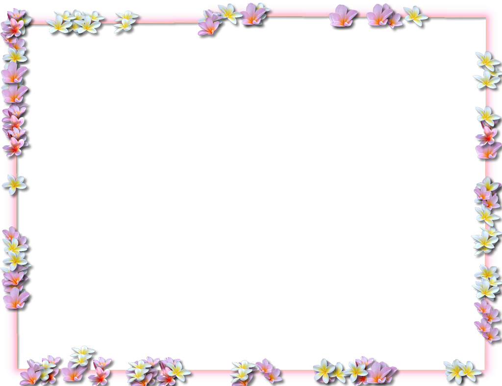 Purple Flowers Borders Png Transparent Png Images - Frame Flower Border Png (1024x787)