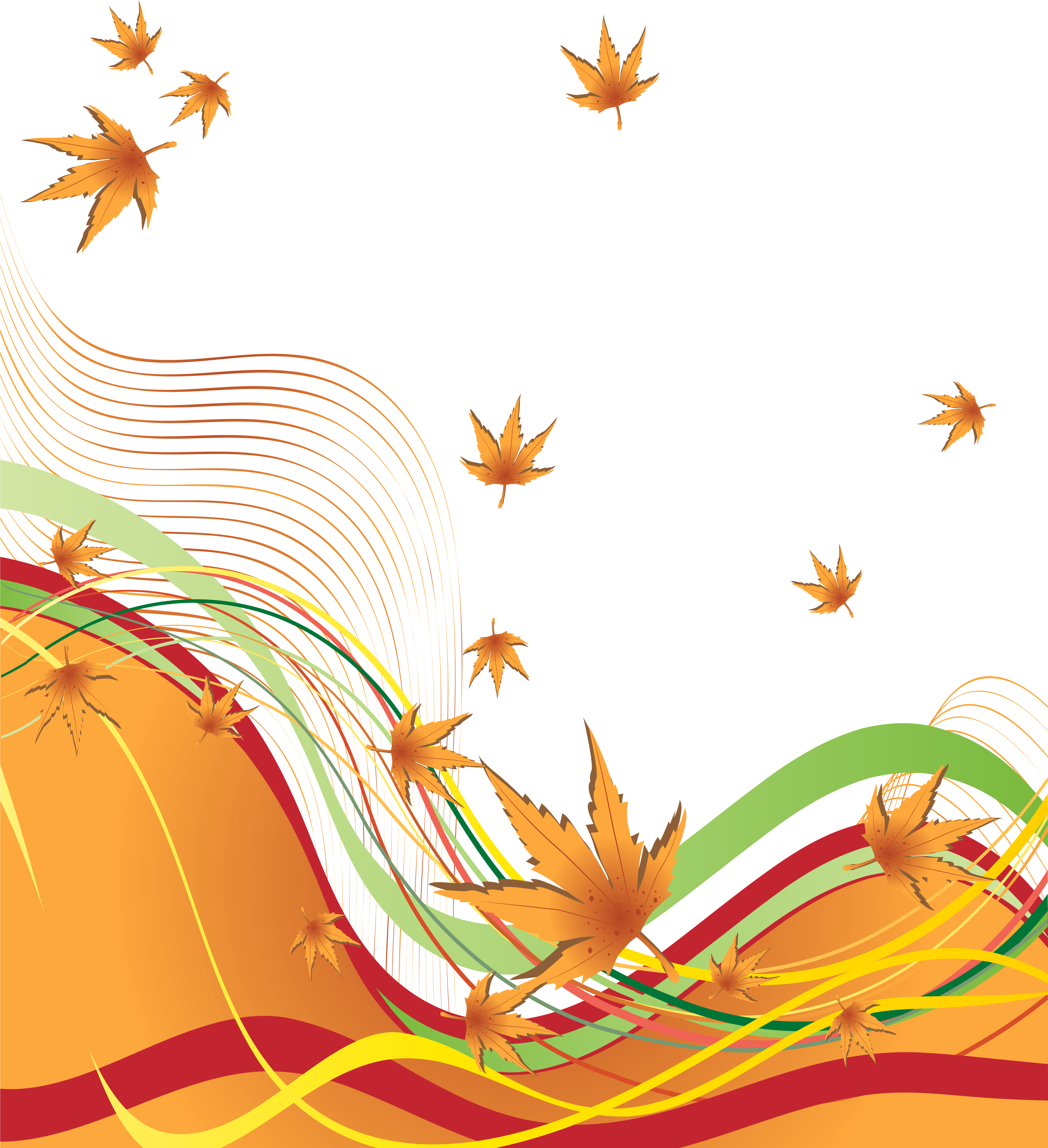 Autumn Decorative Border Png Clipart Image - Clip Art (5639x6428)