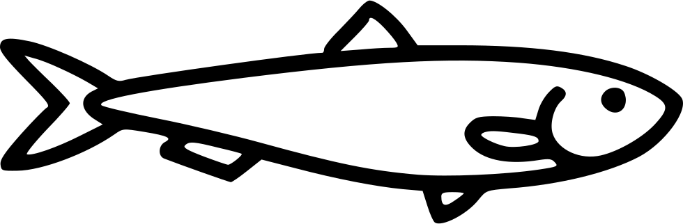 Png File Svg File Eps File Psd File Cdr File - Sardine Black And White (980x322)