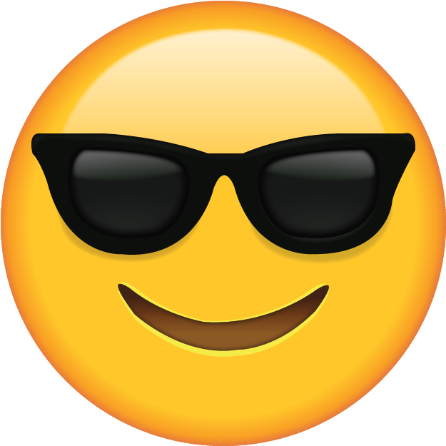 Cool Clipart Emoji - Sunglasses Emoji (6300x6300)