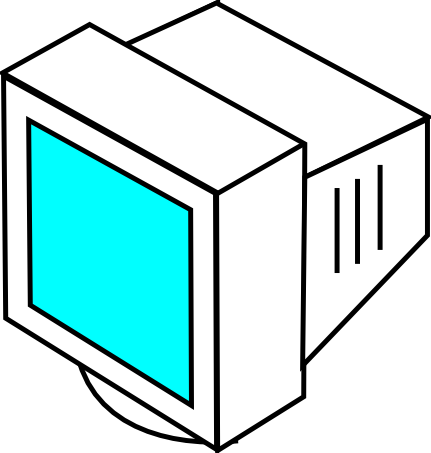 Simple Crt Computer Monitor Clipart - Clip Art (431x453)