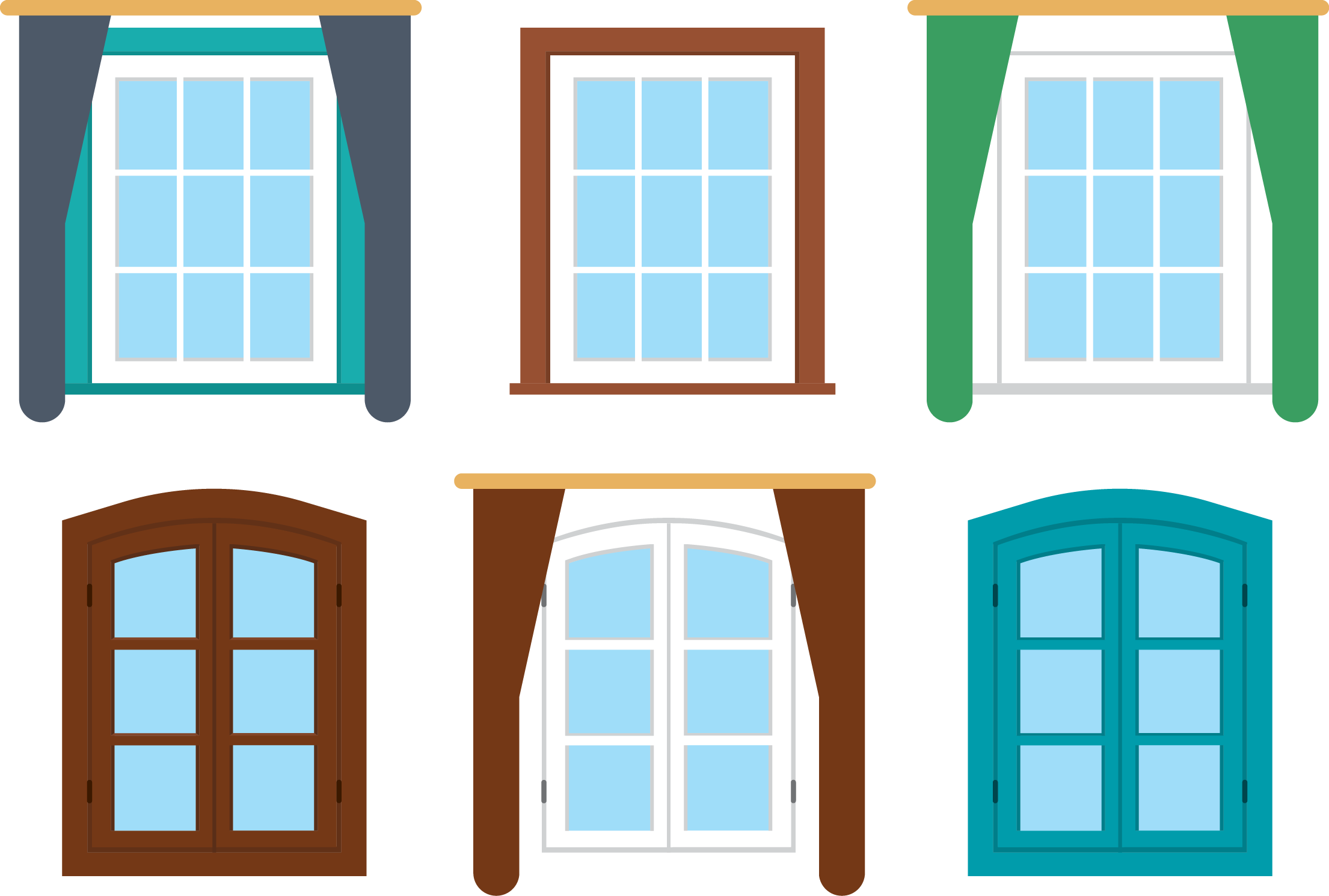 Window House Curtain - Ventana De Casa Png (2210x1490)