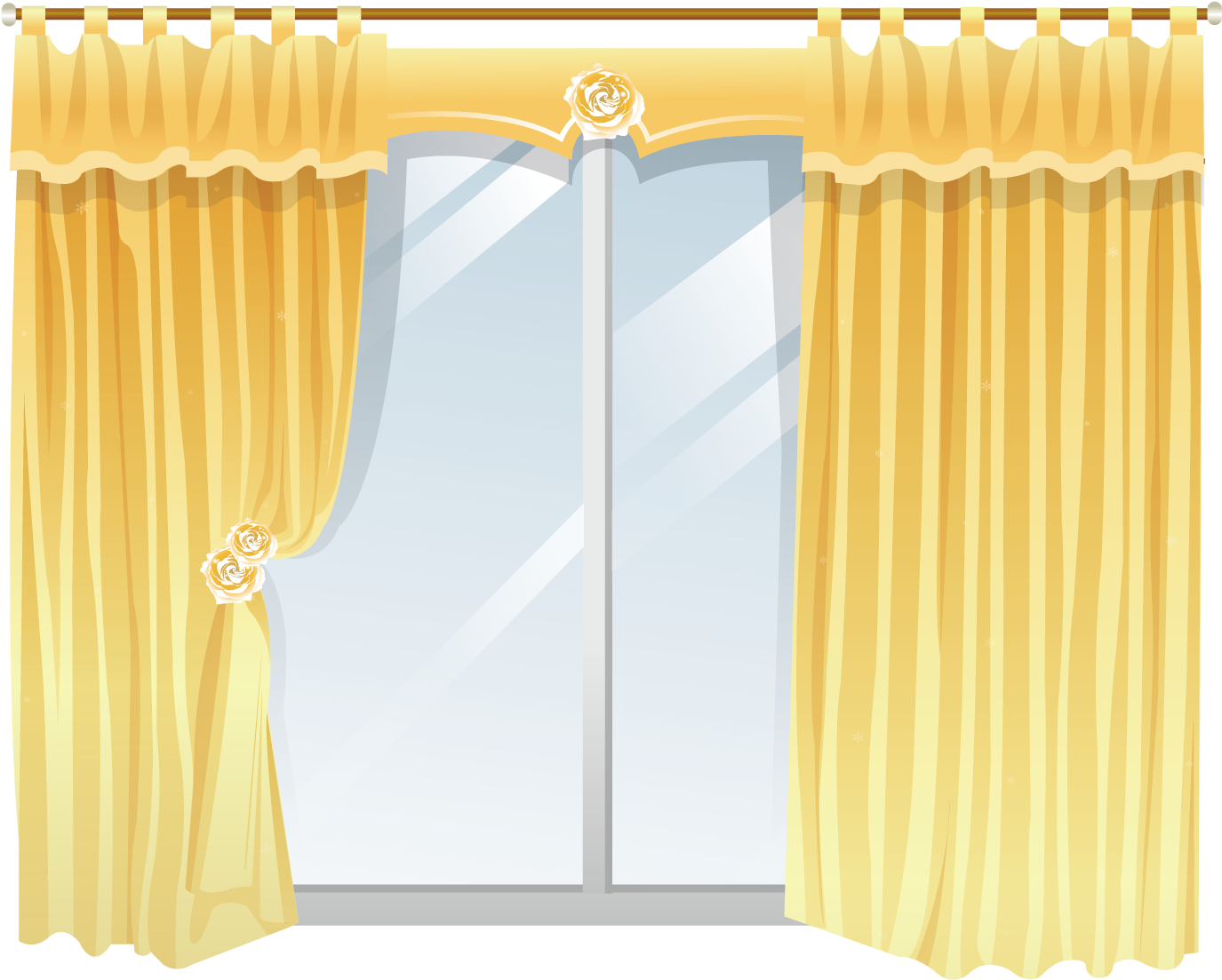Window Treatment Curtain Clip Art - Window Treatment Curtain Clip Art (1500x1500)
