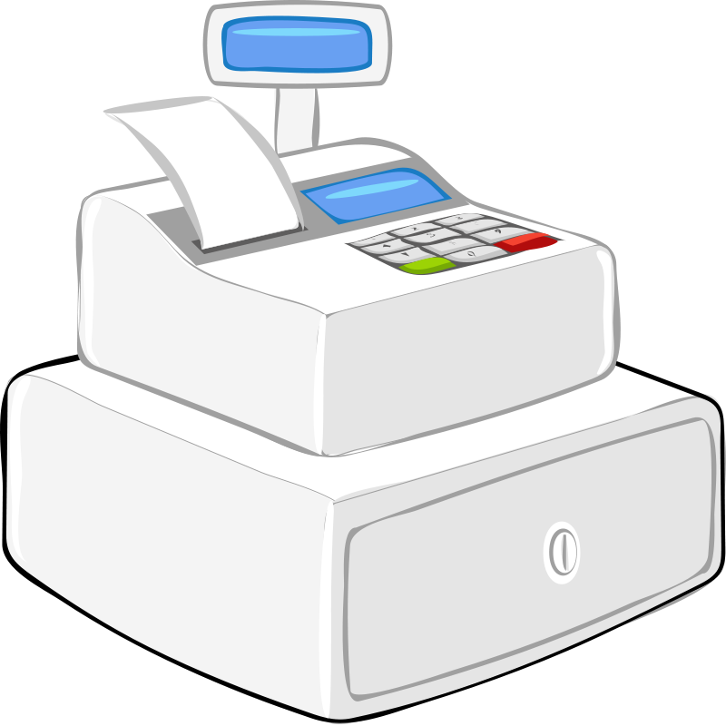Cash Register Clip Art Download - Cartoon Cashier (800x800)