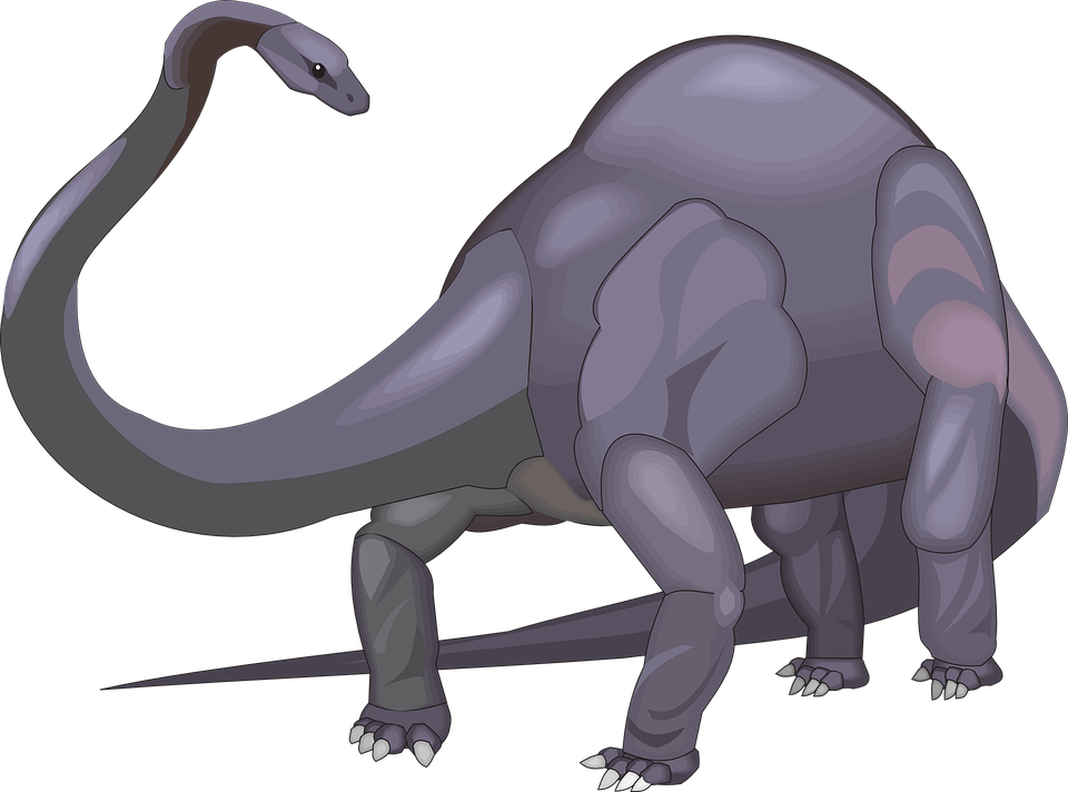 See Here Free Dinosaur Clipart Black And White Images - Diplodocus Clipart Free (960x712)