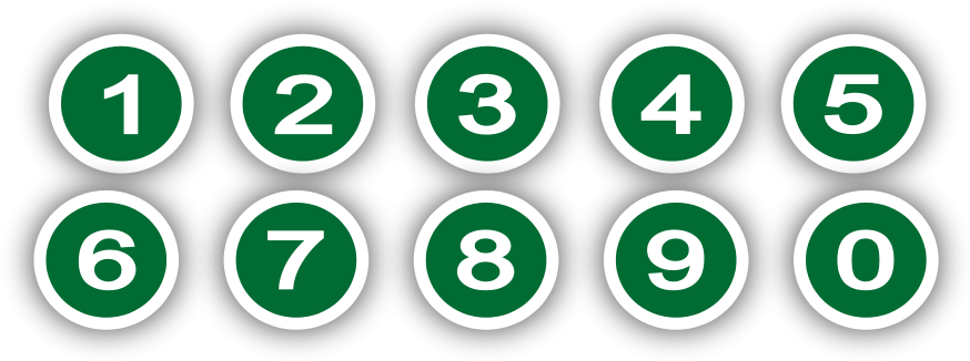 How To Set Use Green Circle With Numbers Icon Png - Circle Number
