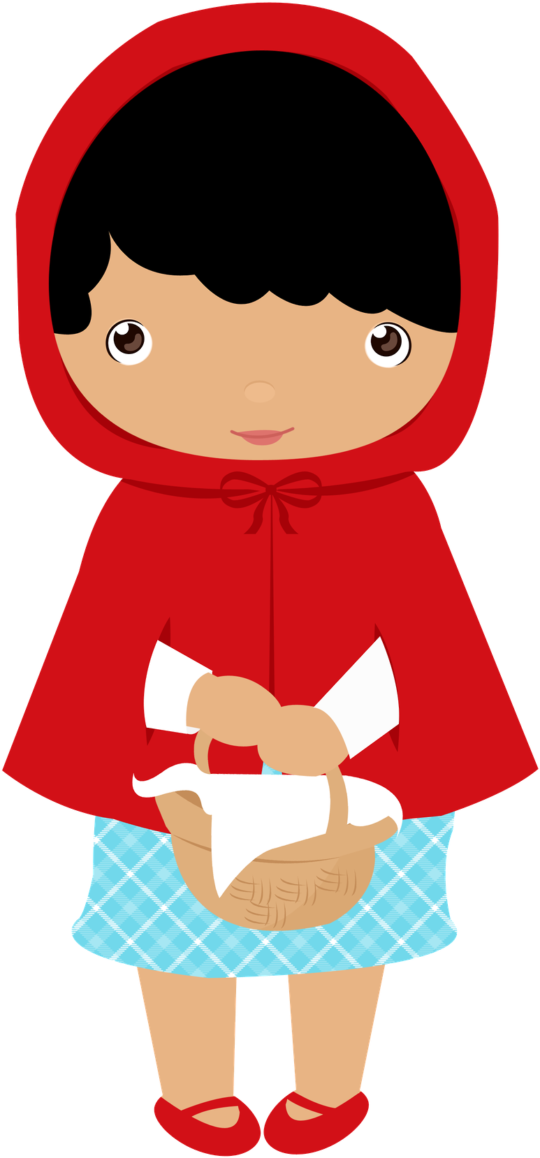 Chapeuzinho Vermelho - Minus - Caperucita Roja Caricatura Png (900x1746)