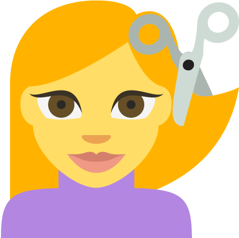 Haircut Emoji Emoticon Vector Icon - Haircut Emoji (512x512)