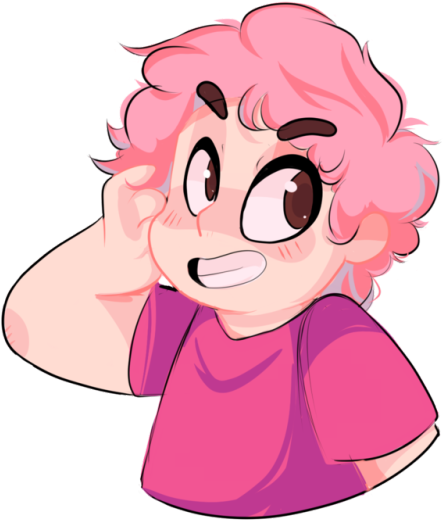 Bean People Clipart - Su Steven Pink Hair (500x548)