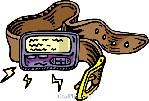 Belt With Beeper Royalty Free Vector Clip Art Illustration - Belt With Beeper Royalty Free Vector Clip Art Illustration (480x325)