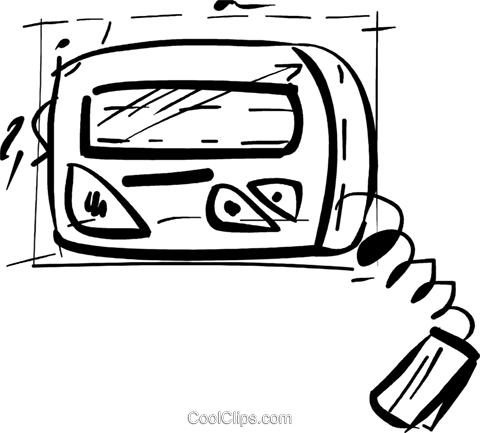 Pagers Royalty Free Vector Clip Art Illustration - Pagers Royalty Free Vector Clip Art Illustration (480x433)