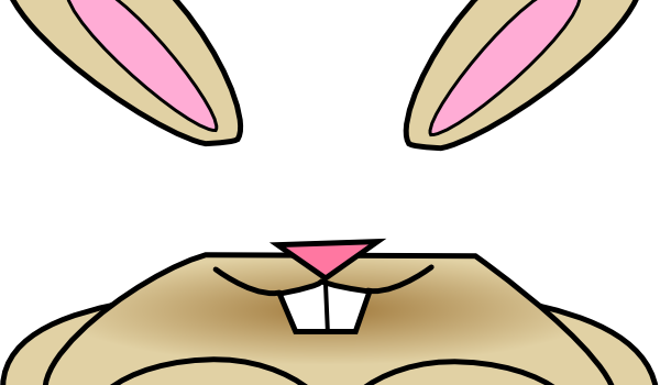 Easter Bunny Face Clipart - Easter Bunny Face Clipart (600x350)