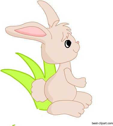 Cute Easter Bunny, Free Clip Art - Cute Easter Bunny, Free Clip Art (377x422)