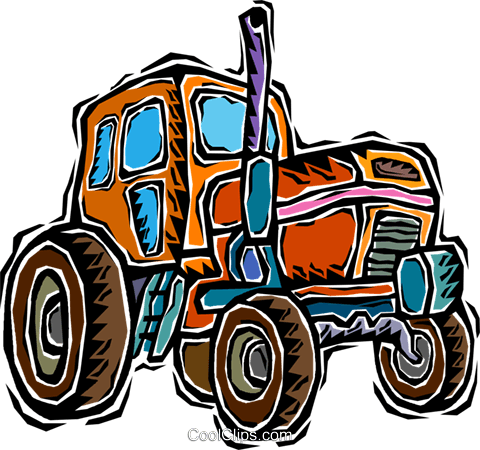Tractor Royalty Free Vector Clip Art Illustration - Tractor Royalty Free Vector Clip Art Illustration (480x450)