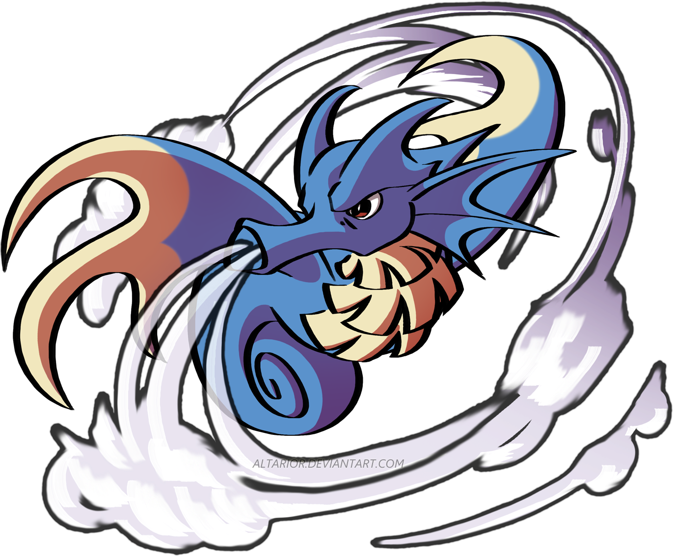 Seadra Used Clear Smog By Altarior - Seadra Used Clear Smog By Altarior (1400x1160)