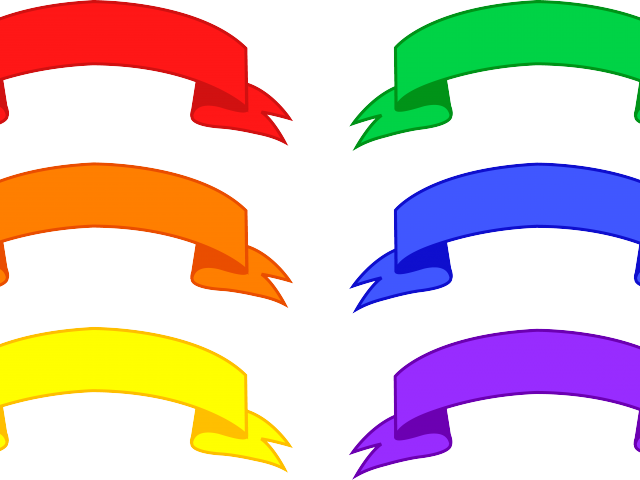 Ribbons Clipart Colored - Ribbons Clipart Colored (640x480)