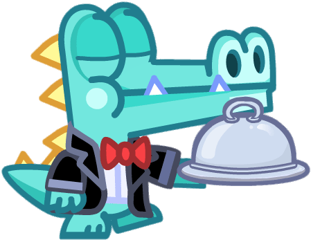 Marcel Le Uppity Croc Monsieur Tient Un Plateau - Marcel Le Uppity Croc Monsieur Tient Un Plateau (459x369)