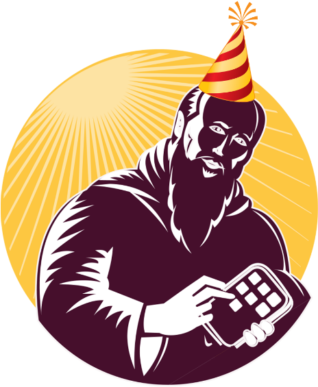 Aurelius Logo With Party Hat - Aurelius Logo With Party Hat (463x600)