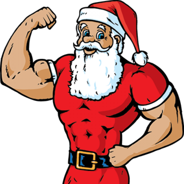 Clipart Santa Fitness - Clipart Santa Fitness (600x600)