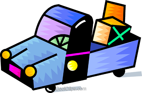 Pick Up Truck With Supplies Royalty Free Vector Clip - Pick Up Truck With Supplies Royalty Free Vector Clip (480x315)
