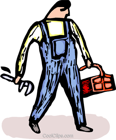 Plumber Royalty Free Vector Clip Art Illustration - Plumber Royalty Free Vector Clip Art Illustration (397x480)
