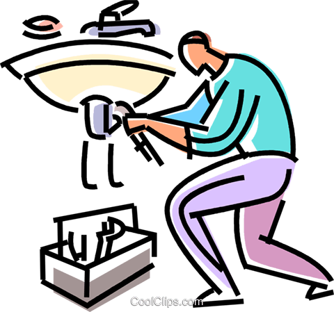 Plumbers Royalty Free Vector Clip Art Illustration - Plumbers Royalty Free Vector Clip Art Illustration (480x449)