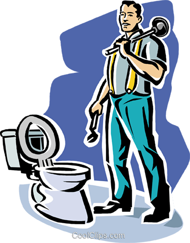 Plumber Royalty Free Vector Clip Art Illustration - Plumber Royalty Free Vector Clip Art Illustration (376x480)