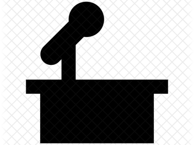 Microphone Clipart Podium - Microphone Clipart Podium (640x480)