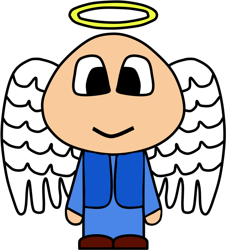 Angel, Halo, Wings, Big Eyes, Cartoon Person - Angel, Halo, Wings, Big Eyes, Cartoon Person (816x1056)