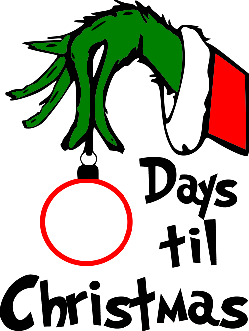 Grinch Days Till Christmas No Background - Grinch Days Till Christmas No Background (500x664)