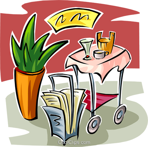 Room Service Royalty Free Vector Clip Art Illustration - Room Service Royalty Free Vector Clip Art Illustration (480x476)