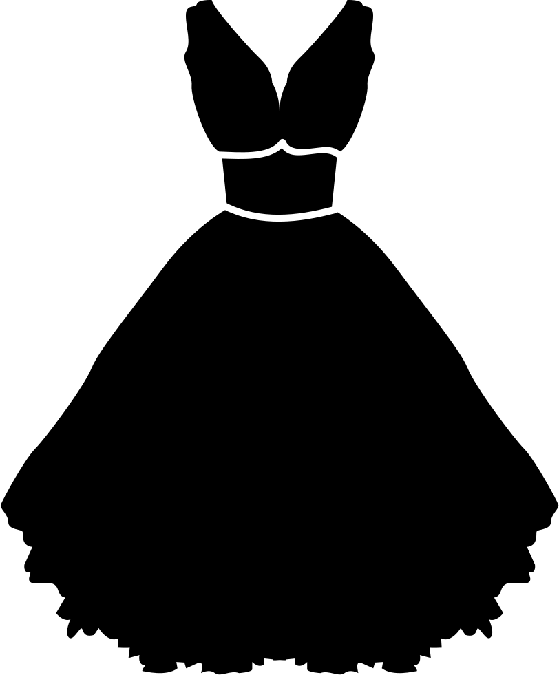 Stylish Strapless Dress With Belt And Petticoat Svg - Stylish Strapless Dress With Belt And Petticoat Svg (812x981)