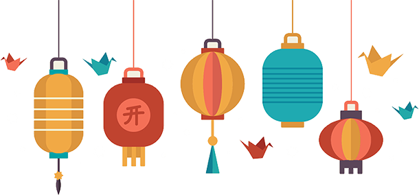 Vietnam Clipart Lantern - Vietnam Clipart Lantern (610x284)