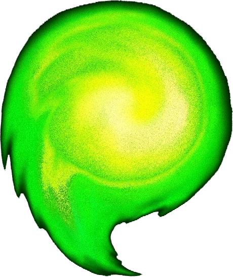 Green Fireball Png - Green Fireball Png (460x546)