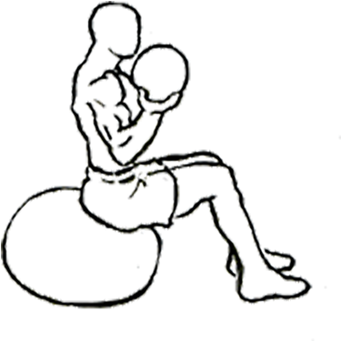 Medicine Ball Biceps Curl On Stability Ball - Medicine Ball Biceps Curl On Stability Ball (400x400)