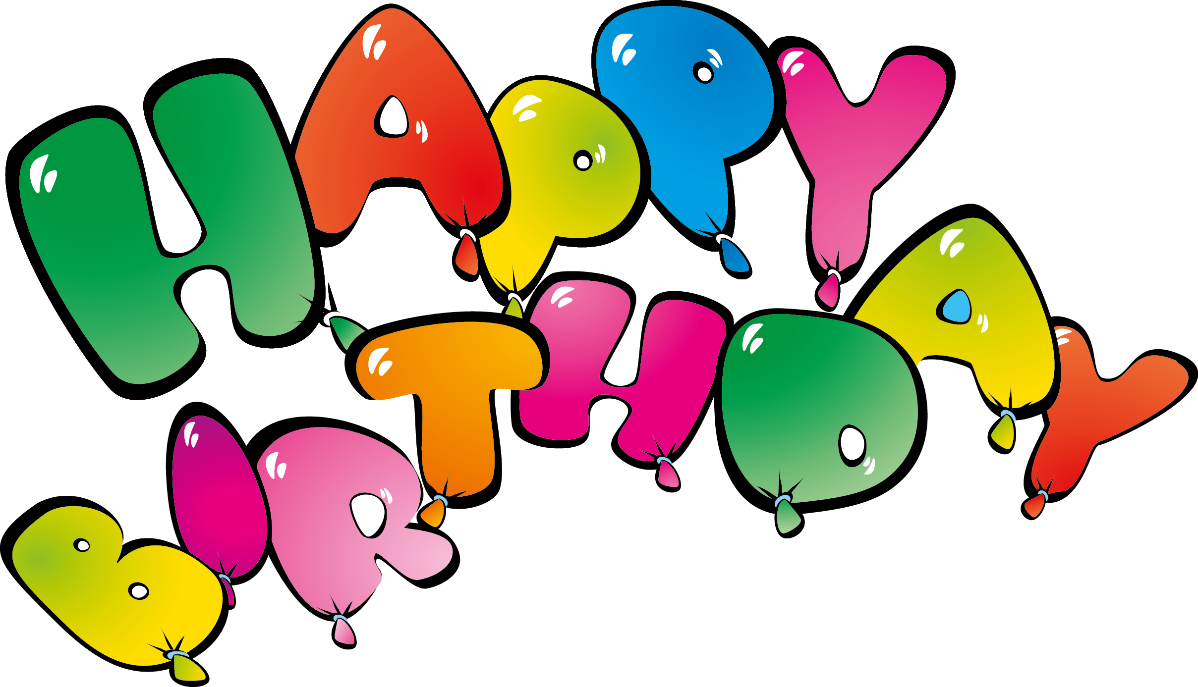 Плакат На Др Happy Birthday Ballons, Happy Birthday - Плакат На Др Happy Birthday Ballons, Happy Birthday (2417x1387)