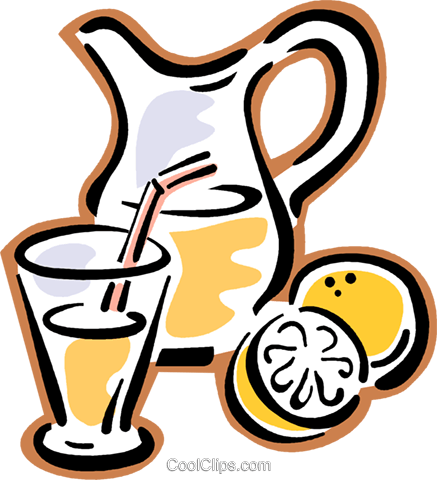 Lemonade, Jug Of Juice Royalty Free Vector Clip Art - Lemonade, Jug Of Juice Royalty Free Vector Clip Art (437x480)