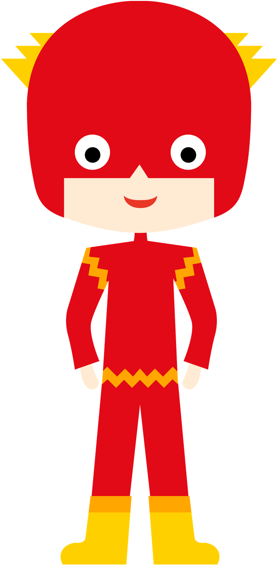 Minus Cute Clipart, Superhero Birthday Party, Back - Minus Cute Clipart, Superhero Birthday Party, Back (900x1827)