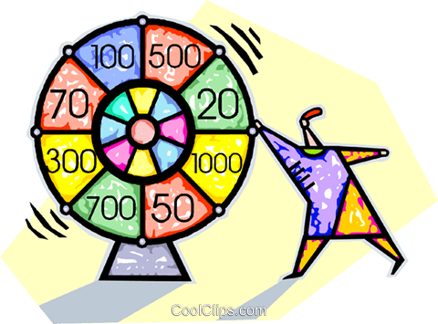 Wheel Of Chance Royalty Free Vector Clip Art Illustration - Wheel Of Chance Royalty Free Vector Clip Art Illustration (480x355)