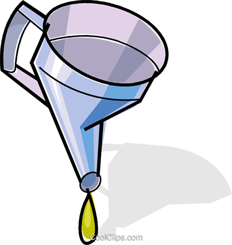 Funnel With A Drop Of Oil Royalty Free Vector Clip - Funnel With A Drop Of Oil Royalty Free Vector Clip (455x480)