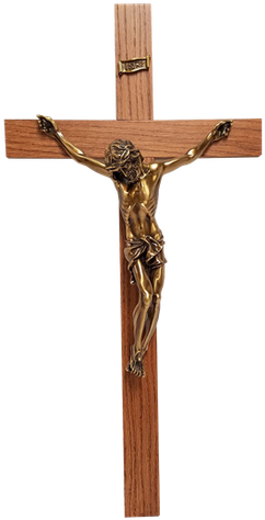 Church Crucifix Italian Corpus Made From Resin On Oak - Church Crucifix Italian Corpus Made From Resin On Oak (500x500)