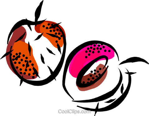 Peaches Royalty Free Vector Clip Art Illustration - Peaches Royalty Free Vector Clip Art Illustration (480x375)