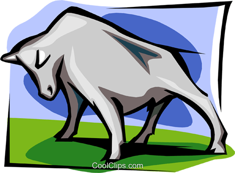Bull In Stance Royalty Free Vector Clip Art Illustration - Bull In Stance Royalty Free Vector Clip Art Illustration (480x353)