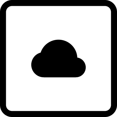 Internet Black Cloud Symbol In Square Button Vector - Internet Black Cloud Symbol In Square Button Vector (400x400)