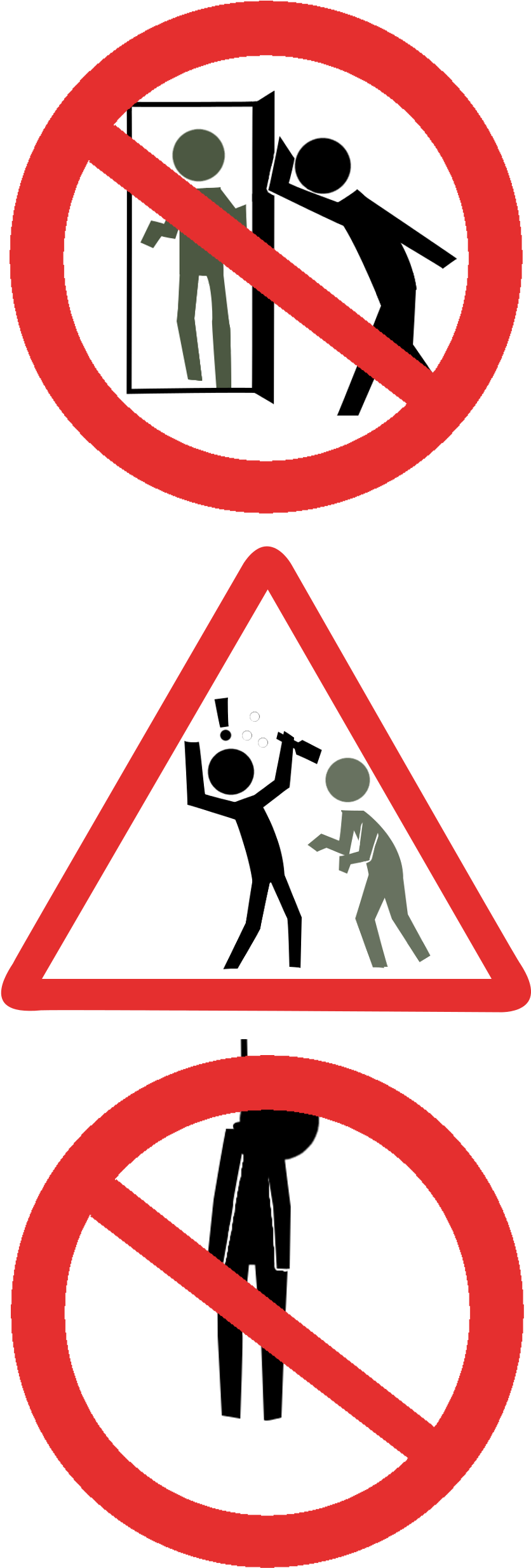 Zombie Warning Signs Set By Coppy-cat - Zombie Warning Signs Set By Coppy-cat (841x2517)