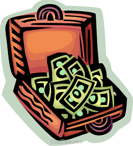 Briefcase Full Of Money Royalty Free Vector Clip Art - Briefcase Full Of Money Royalty Free Vector Clip Art (439x480)