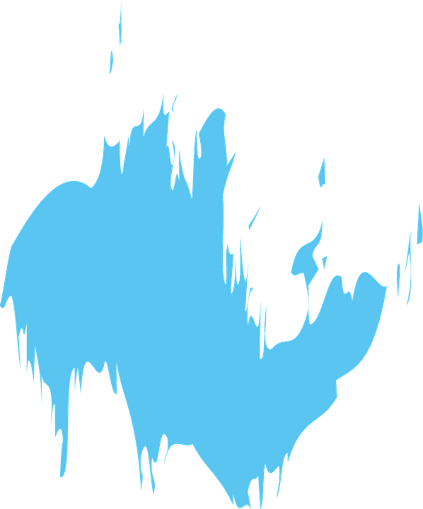 Blue Paint Splash - Blue Paint Splash (598x720)