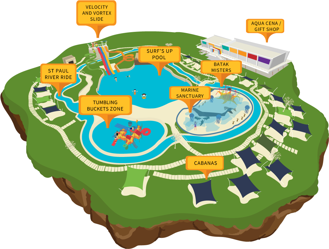 Download Waterpark Map - Download Waterpark Map (1292x964)
